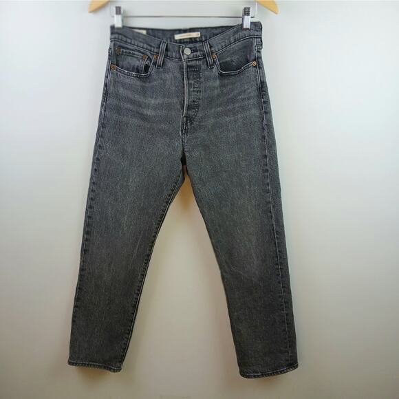 Levi's Women's SIZE 28/26 Premium Denim Wedgie Straight Jeans Gray - Picture 3 of 6